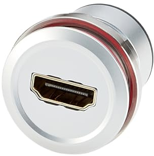 Plinkwirekb HDMI-Einbauadapter, 4K @ 30Hz, HDMI 1.4 Buchse auf Buchse, gerader Durchgangs-Extender, Gewindeanschluss für TV, Laptop, PC, Monitor, Projektor, DVD-Player (1 Stück)