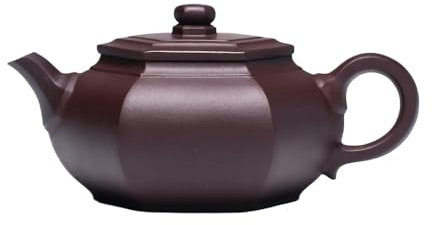WDCDYQDH Teekessel, Teekanne, 320 ml, lila Ton, Teekanne, Kaffeekanne, Teekanne, Retro-Teekanne mit Filter, Teeservice, Teezeremonie, Teekanne für den Herd