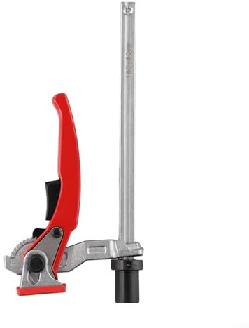 ZWEquipint Holzbearbeitungs-Tischlochklemme, 7,6 cm, Schnellratschenbank, für Hunde, Werkbank, Chrom-Vanadium-Stahl, selbstausrichtende Backe, 160 mm Spannlänge (19 mm)