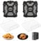 mumisuto Air Fryer Grill Pan for Ninja SL400EU Double Stack XL 2-Basket, 2 Pièces Remplacement Air Friteuse Croustillante Plateau Gril Accessoires Avec 2 Pièces Grille de Cuisson pour Friteuse à Air