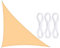 SLDAGe Voile d'ombrage Triangle Rectangle Toile d'ombrage 95% Bloc UV, Imperméable Toile d'ombrage Protection Solaire, Auvent Camping Orange Clair avec Corde Gratuite pour Terrasse,A,4x4x5.7m