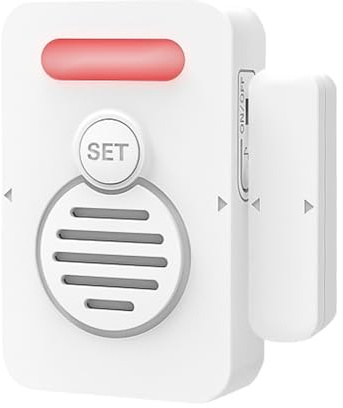 Alarme de porte de réfrigérateur – alarme congélateur ouverte avec alertes vocales réglables, rappel de fermeture de porte, capteur de fenêtre, alerte vocale maison