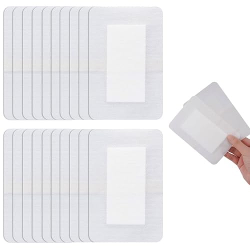 40 Stück Wundpflaster Steril 15x10cm, Pflaster Groß, Sterile Wundpflaster, Wundverband, Weiße Vliesstoffe 10x15 cm Mit Baumwolle 5x10 cm, Ideal Für Haushalt, Schule, Büro Und Unterwegs