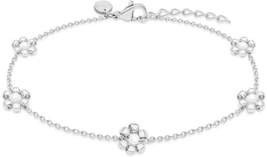s.Oliver Damen Schmuck – Halsketten, Armbänder & Fußketten mit Blumenanhängern in verschiedenen Farben