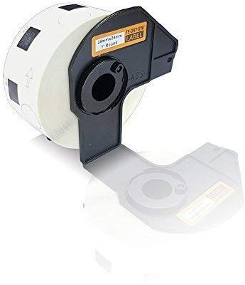 Print-Klex Etiketten-Rolle kompatibel für Brother P-Touch DK-11218 P-Touch QL560VP P-Touch QL560YX P-Touch QL570 P-Touch QL580 P-Touch QL580N DK11218 24mm Ø 24 mm Durchmesser Office Eco Serie