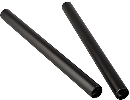 CAMVATE 15 mm Aluminium Rod 20 cm Länge für Kamera DSLR Rig Rail System in schwarz (2 Stück)