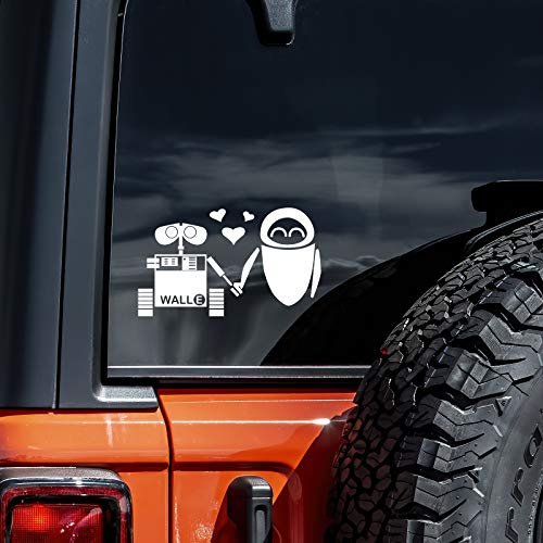 Love Wall E Decal Vinyl Sticker Auto Car Truck Wall Laptop | White| 7 x 4