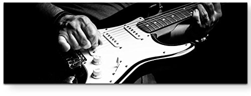 Eau Zone Wandbild auf Leinwand 120x40cm E-Gitarre