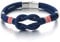 COOLSTEELANDBEYOND Uomo Donna Braccialetto di Amicizia, Nodi Marinari Nodo Nautico Blu Navy Cotone Cinghie Braccialetto, Fascia di Polso