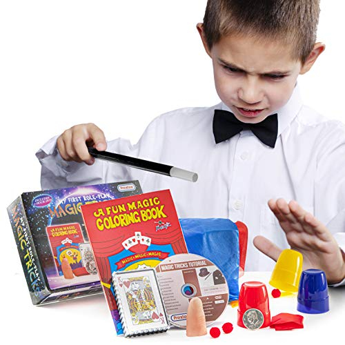 Prextex My First Magic Set for Kids: Engaging Magic Tricks Kit, Perfect for Children Age 6 & Up - Learn & Perform Kid-Friendly Magic, Great Stocking Fillers - Includes 1 Hour Training Instruction DVD