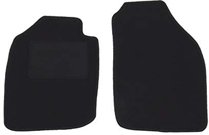 Fußmatten passend für Mercedes SLK Typ R170 (Baujahr 1996-2004), Deluxe schwarz | 2-TLG | Umrandung schwarz