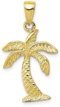 10 Karat goldener Palmen-Anhänger, Halsketten-Schmuck, Geschenke für Frauen, hochwertiger als 9 Karat Gold