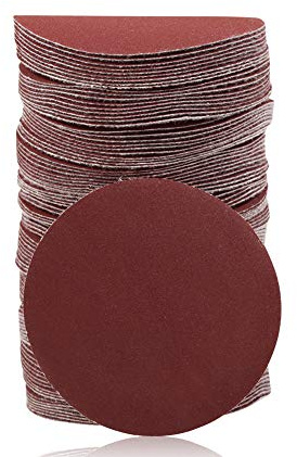 SPEEDWOX 100PCS 3 320 Grit Sanding Discs, Hook and Loop No Hole Sandpaper | 3 Inch Sander Disc No Hole Design, for Drill Grinder Rotary Tools, Wood Metal Paint Sanding