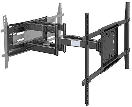 Supporto a Muro per TV, per Braccio a LED LCD da 50-90 Pollici con Braccio Lungo Al Plasma Può Contenere Fino a 90,9 Kg, Max VESA 800x500mm Durevole/Nero / 50 / 90IN