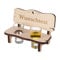 polar-effekt Banc à liqueur avec 2 verres à liqueur - Banc en bois personnalisé avec gravure - Idée cadeau pour anniversaire de mariage et anniversaire - Motif texte au choix