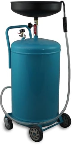 Bituxx Mobiler 80L Ölauffangwagen Ölablassgerät Ölauffanggerät Altölauffang Ölwagen Ölwechsel Druckluft Entleerung 38,5cm Trichter