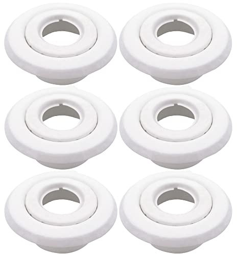 TunaMax IPS-Feuersprinklerkopf-Rosette, 1,9 cm, Standard-Abdeckring, Weiß, 6 Stück