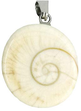 BlackAmazement Anhänger Halskette Kreiselschnecke Muschel Shiva Schnecke Auge Herren Damen (Anhänger ohne Kette)