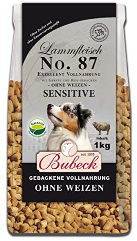 Bubeck | Hunde Trockenfutter Verschiedene Sorten | mit Lamm, Wild, Rind, Truthahn und Ente gebackenes Hundefutter | hohe Akzeptanz bei Allen Rassen (Lamm, 1 Kg)