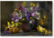 Postereck - 0117 - Stillleben, Blumenvase Gemälde Veilchen Kunst - Kunst Wandposter Fotoposter Bilder Wandbild Wandbilder - Leinwand - 40,0 cm x 30,0 cm