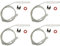 Ariston Indesit - Franke - Glem Gas - Nardi - Candeletta di accensione elettronica completa di molletta e guarnizione di fissaggio - C00052951-133.0041.895 per cucian piano cottura - H3625 (4 pezzi)