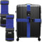 Lot de 2 Sangle de Bagage, Ceinture à Bagages Réglable Sangle Bagage de Voyage Sangle Valise avec Code pour Voyage D'affaires Voyage en Mouvement (Bleu)