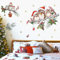 wondever Weihnachten Fenster Wandtattoo Eule Vögel Weihnachtssticker Weihnachtsbaum Wandsticker Fensteraufkleber für Kinderzimmer Weihnachtsdekoration