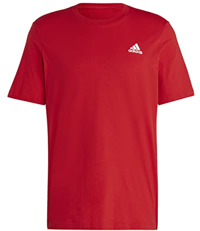 adidas Herren Essentials Single Jersey Embroidered Small Logo Tee, Better Scarlet, XL