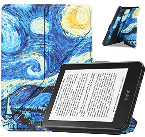 VOVIPO Slimshell Custodia per 6 Kobo Clara Colour/Clara BW(2024)/Clara 2E(2022) Rilasciato,Slim Fit Stand Cover con Auto Sleep/Wake per Kobo Clara Colour 6 pollici-Starry Sky