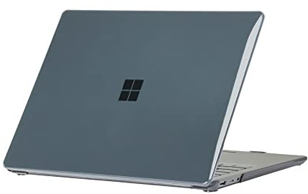 Se7enline Compatible With 2021 Microsoft Surface Laptop 4 Case 13.5 Inch Hard Cover for 2022 2019 Surface 5/3 Model 1868/1951 With Metal Keyboard Hard Shell, Crystal Black