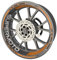 KTM SuperMoto EXC Premium Qualität Felgenrandaufkleber Set (Aufkleber für die 2 Felgen) (Orange)