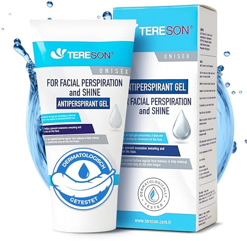 Tereson® Antitranspirant Starkes Schwitzen | Gel | wirkt effektiv gegen Schwitzen Gesicht – reduziert Anti-Schweiß, speziell entwickelt für stark schwitzende Gesichter
