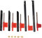 Graootoly 8 mm Drehmeißel-Set, 5 Stück Bohrstangenhalter + Hartmetall-Einsätze Klingen DCMT070204, CCMT060204 + Schraubenschlüssel