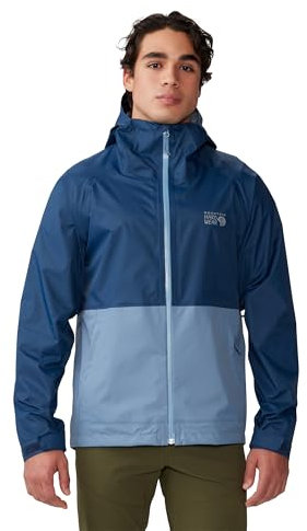 Mountain Hardwear Herren Threshold Jacke, Helles Zink, Hardwear Navy, L
