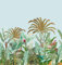A.S. Création Livingwalls Vliestapete - Dschungel Tapete in Blau, Grün und Braun - Wandtapete für verschiedene Räume - Wandbild XXL 2,65 m x 2,80 m