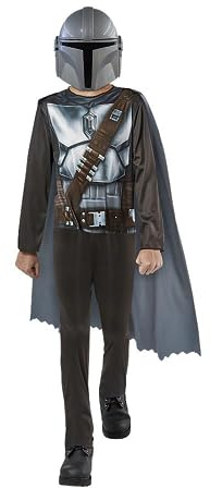 Rubies Günstige Mandalorian OPP Kostüm für Jungen und Mädchen, Jumpsuit, Umhang und Maske, offizielle Star Wars für Karneval, Weihnachten, Geburtstag, Party und Halloween.