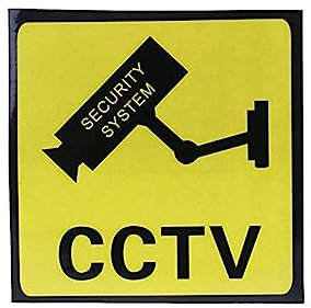 IMBTECH,10X Fake Dummy CCTV Security Camera Stickers, Outdoor Fiction Security System For Home Office, 10 X 10cm Monitoring Security, Camera Sticker, Surveillance Sign Warning Sign Camera.