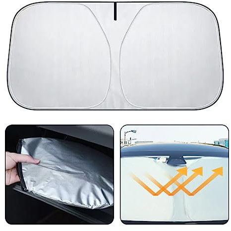 Auto Sonnenschutz für BMW 1 Series 1er Hatchback E87 E81 F20 F21 F40, Frontscheibe Innen Faltbar Universal Auto Sonnenblende,- L