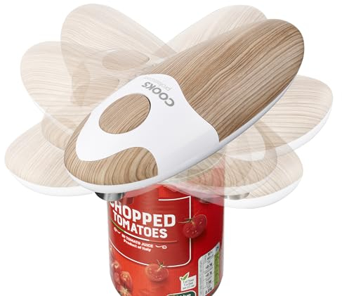 Cooks Professional Electric Can Opener | Automatic Cordless Tin Opener for Arthritic & Arthritis Hands | Hands Free Operation Can Openers | One Touch Design (Nordic White)