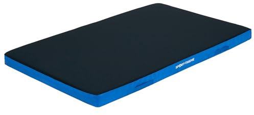 Sport-Thieme Trampolin Schiebematte Cloud | Elastisch, weich, stabil, gutes Schiebeverhalten | Mit Tragegriffen | Blau | Schaumstoffkern, Stoffbezug, für Training und Sport