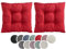 sleepling Stuhlkissen 2er-Set, weicher Möbelstoff, 38 x 38 cm, Sitzkissen in Farbe rot