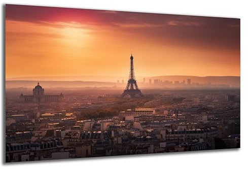 DARO Design - Wand-Bild auf 6mm HDF 30x20 cm Paris Eiffelturm - Wand-Deko Bilder Geschenk