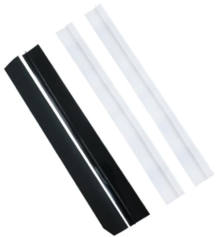 Herdplatten Weiß Silikon 4 Spaltabdeckung Stück T-förmig | Hitzebeständig, Zuschneidbar für Sondermaße, Flexibel und Schmutzabweisend