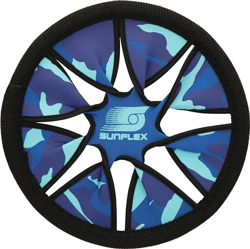 Sunflex Wurfscheibe Neptun Camo Blue | weiche und leichte Flugscheibe für den Strand und den Park | perfekt für Einsteiger und Fortgeschrittene Spieler | extrem robust mit weiter Flugdistanz