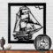 Terma Stahldesign Wanddeko schwarz Segelboot Wandbild Made in Germany Hirsch Deko aus Metall Deko Wohnzimmer, Schlafzimmer deko, Wandbild mit Hirsch, Wanddeko Wohnzimmer