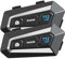 PHXIN T12PRO MESH Motorcycle Bluetooth Intercom, 32 Riders 1km Helmet Communication System, Support Audio Multitasking/Music Sharing/Voice Assistant/FM Radio/IP67 Waterproof (Dual Pack)