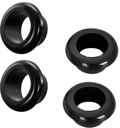 Qrity 4 PCS Rubber Grommet, Electrical Conductor Gasket Ring, Cone Rubber Grommets for Protecting Wires, Plugs and Cables, ID 70mm Mount Dia 80mm