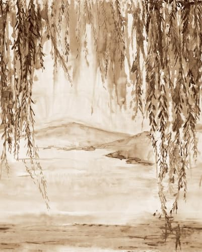 Rasch Tapete 360813 - Fototapete auf Vlies mit kunstvoller Landschaft in Beige, Braun und Weiß aus der Kollektion Magicwalls - 2,65 m x 2,12 m (LxB)
