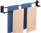 Mooche Black Towel Rail Wall Mounted, Self Adhesive Towel Holder 60CM, Anti-Rust Stainless Steel Double Rod Towel Rack Bar for Bathroom Kitchen Shower（Multiple installation methods）