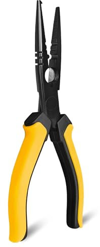 Viganoc 9 Inch Fishing Pliers with Anti-Rust Teflon Coated, Freshwater/Saltwater Fishing Tools, Comfort Grip Handles